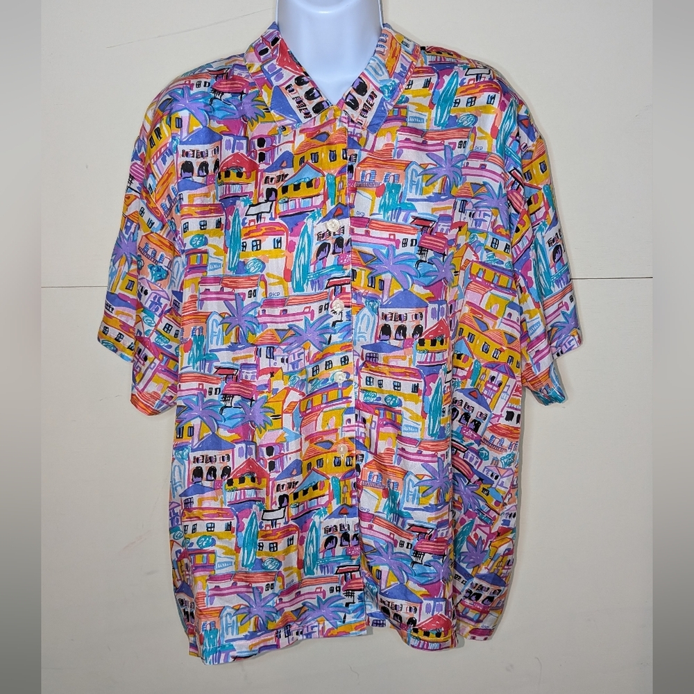 NWT & VTG Park Avenue Collection Riviera Button Down Blouse 100% Silk